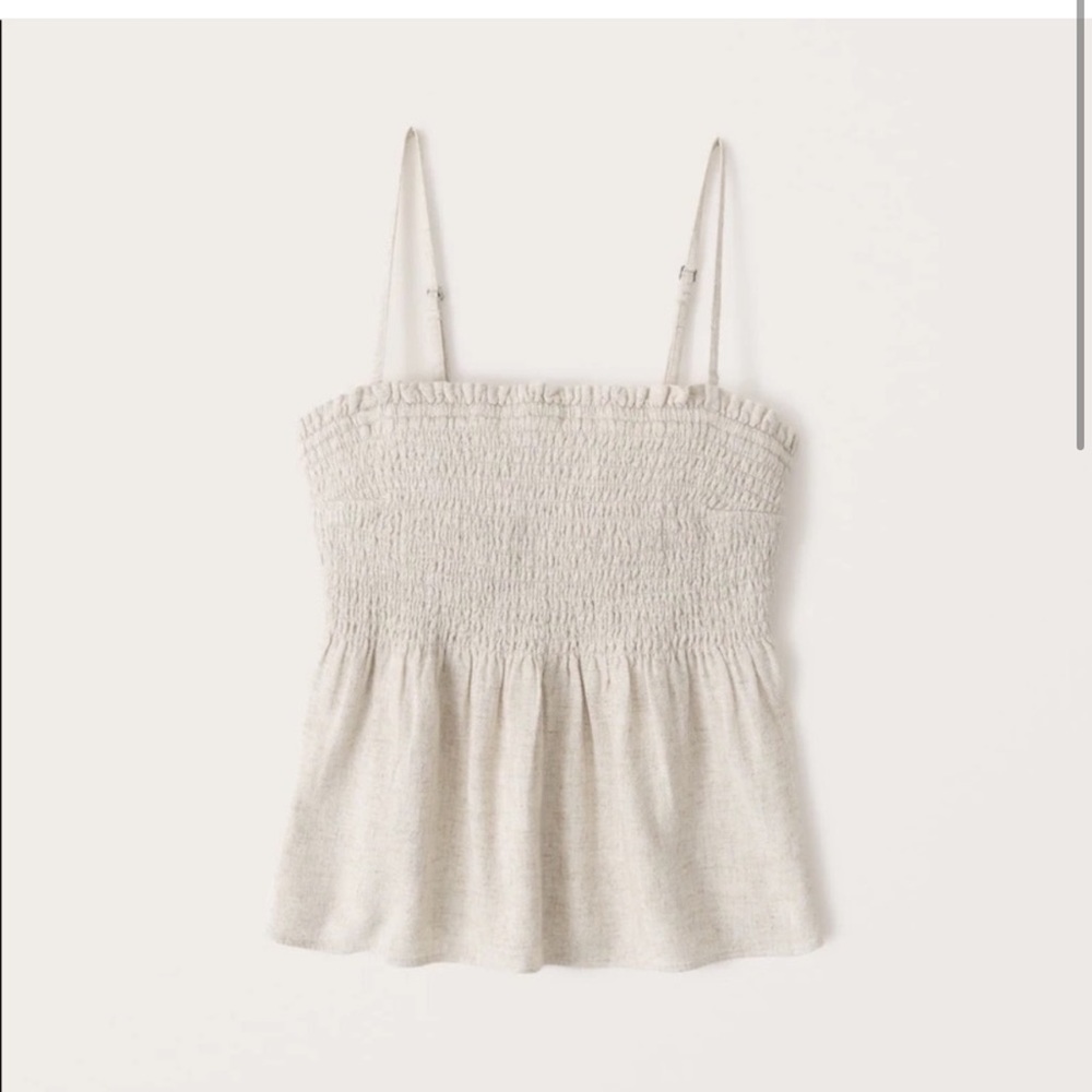 Abercombie Smocked Linen Cami